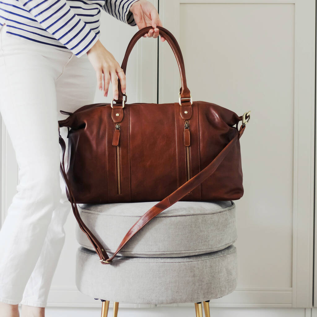 Leather Holdall Bag, Tan By The Leather Store | notonthehighstreet.com