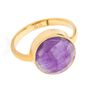 18ct Gold Amethyst Crown Chakra Ring | By Elizabeth Raine, thumbnail 2 of 6