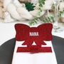 Personalised Red Bow Christmas Place Setting, thumbnail 6 of 8