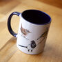 Inky Birds Blue Stoneware Mug, thumbnail 4 of 12