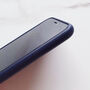 Navy Pu Leather Embossed Phone Case, thumbnail 2 of 10