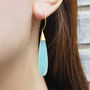 Labradorite Statement Gold Plated Silver Drop Earrings, thumbnail 4 of 6