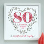 Personalised 70th, 80th, 90th Birthday Framed Print, thumbnail 7 of 12
