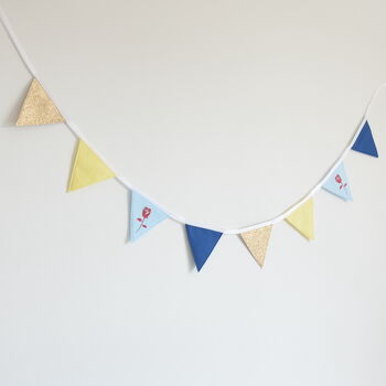 Blue And Gold Rose Bunting, 3 of 4