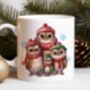 Personalised Christmas Owl Family Mug, thumbnail 1 of 2