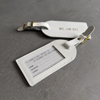 Personalised Mr And Mrs Leather Luggage Tags, 2 of 12