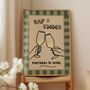 Personalised Partners In Wine Funny Friend Print, thumbnail 2 of 12