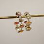 Pink Green Tourmaline Silver Hoop Earrings, thumbnail 12 of 12
