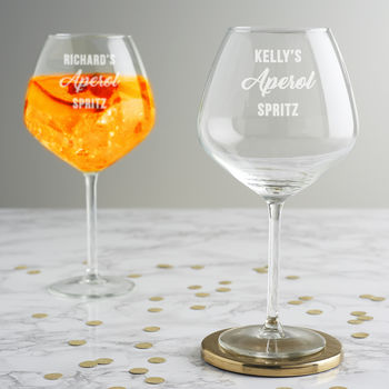 Personalised Aperol Spritz Glass, 4 of 8