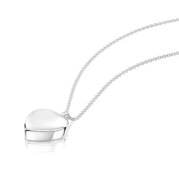 Heart Urn Ashes Necklace – Sterling Silver, 3 of 5