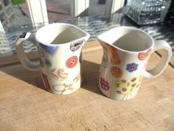 Set Of Two Mini Cream Jugs In Sewing Room Design, 11 of 12