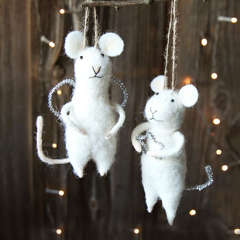 Felt Mouse With Tinsel Collection, 2 of 2