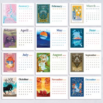 2025 Calendar Bookish Postcard Set, 3 of 4