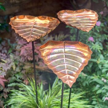 Set Of Leaf Copper Garden Sculptures Ltzaf149, 9 of 9