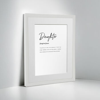 Personalised Daughter Family Keepsake Framed Print, 2 of 10