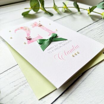 Personalised 21st Birthday Card In Pink, 5 of 9