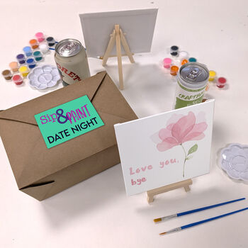 Personalised Sip And Paint Date Night Kit, 7 of 12