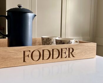 Personalised Oak Breakfast In Bed Tray, 8 of 8