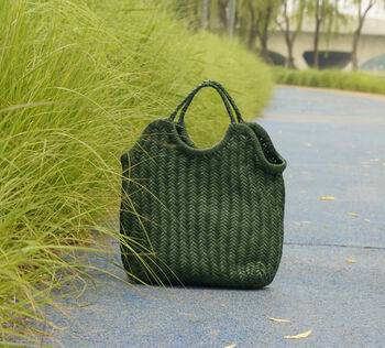 Hand Woven Hand Woven Tote Top Handle, 6 of 12