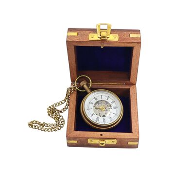 Personalised The Mayfair Mechanical Pocket Watch With Case, 8 of 11