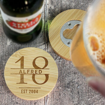 Personalised Pint Glass And Bamboo Coaster, 6 of 6