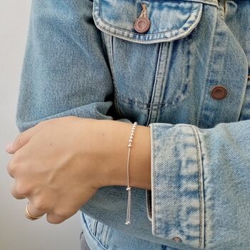 Sterling Silver 18th Birthday 18 Beads Slider Bracelet, 7 of 8
