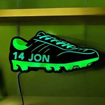 Personalised Football Boot LED Lightbox, 3 of 6