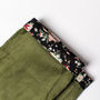Men's Olive Corduroy Rolled Hem Cropped Trousers, thumbnail 4 of 4