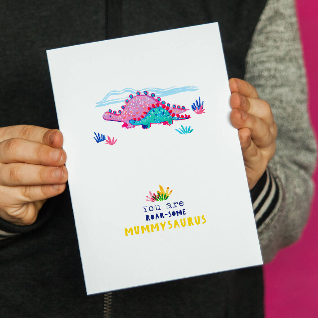 Dinosaur Mother's Day/ Father's Day/ Birthday Card By Rosie & Radish