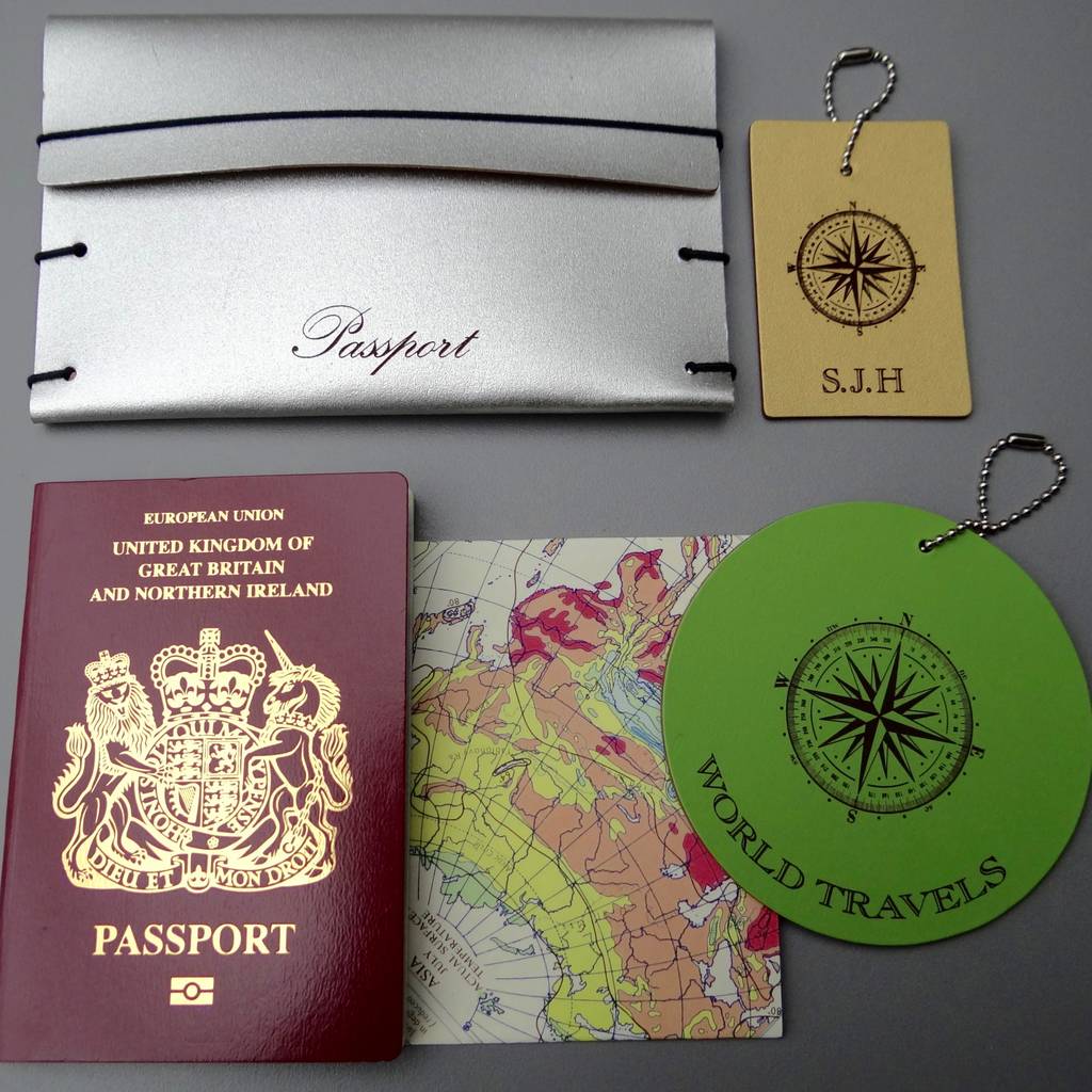 Engraved Personalised Leather Passport Holder By Artbox