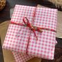 Pink Gingham Paper Fibre Wrapping/Patterned Paper Sheet, thumbnail 9 of 12