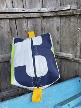 Little Upcycled Sailcloth Wash Bag, 5 of 6
