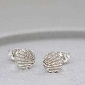 Simple Sterling Silver Studs With Art Deco Motif, 7 of 12