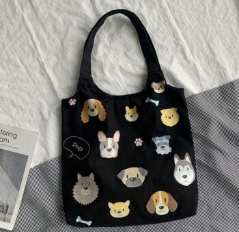 Dog Breeds Cute Tote Bag By GY Studios