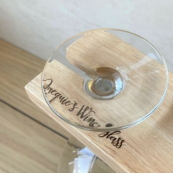 Personalised Wooden Wine Glass Server, 4 of 8