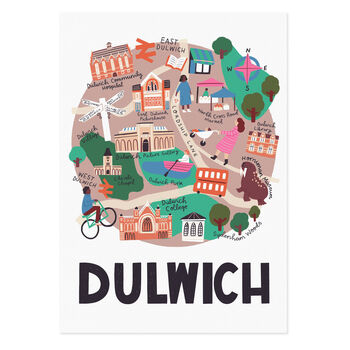 Dulwich Illustrated London Map, 2 of 6