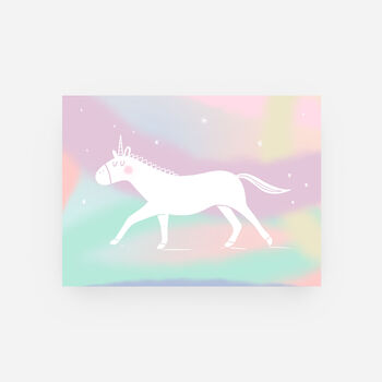 'Strut Like A Unicorn' Graffiti Art Print 30cm X 40cm, 2 of 3