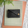 Black Bird Print Leather Wallet, thumbnail 1 of 7