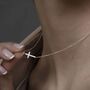 Sideways Cross Necklace, thumbnail 6 of 10