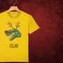 Rudolphasaurus Rex Dinosaur Personalised Kids Christmas T Shirt, thumbnail 6 of 12