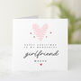 Personalised Heart Girlfriend Christmas Card, thumbnail 1 of 3
