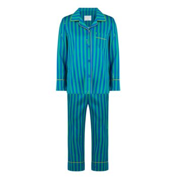 Rainforest Stripe Teddy Silk Children's Pyjama Set, 8 of 12