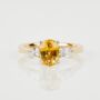 18ct Gold Yellow Sapphire And Diamond Engagement Ring, thumbnail 2 of 6