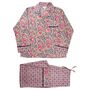 Block Printed Apricot, Navy And Persian Red Floral Cotton Pyjamas, thumbnail 6 of 6