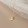 Gold Plated Mini Geometric Circle Necklace, thumbnail 2 of 6