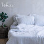 Linen Double Duvet Cover Set With Four Pillowcases, thumbnail 3 of 12