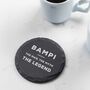 Father's Day 'The Legend' Natural Slate Coaster, thumbnail 4 of 6