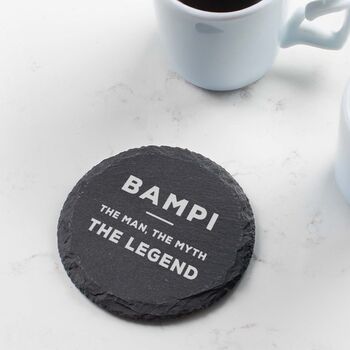 Father's Day 'The Legend' Natural Slate Coaster, 4 of 6