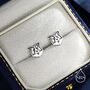 Border Collie Dog Stud Earrings In Oxidised Sterling Silver, thumbnail 4 of 12
