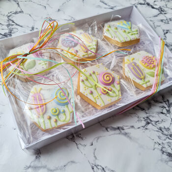 Luxury Hand Iced Biscuits Gift Box, Six Or 12 Biscuits, 8 of 12